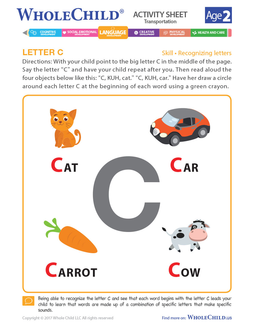 Letter C Resources Whole Child