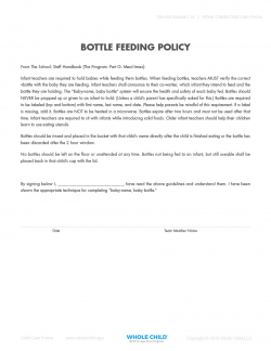Bottle Feeding Policy